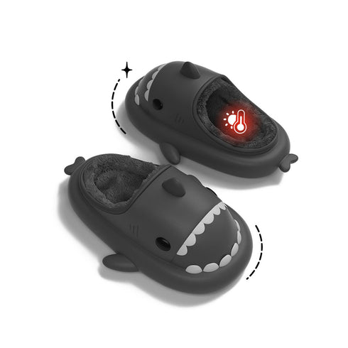 Sharkicks Basic - Invierno, Pantuflas de Tiburón, Tacón Abierto